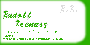 rudolf krenusz business card